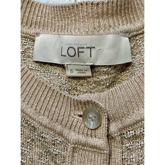 Loft Metallic Gold Cardigan - Picture 6 of 13